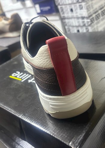 Beyaz Gri Bağcıklı Erkek Spor Ayakkabı - Görsel 2