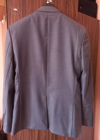 Erkek Gri Düğmeli Klasik Ceket - Görsel 2