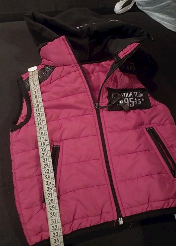 Fermuarlı Pembe Erkek çocuk Yelek - Görsel 2