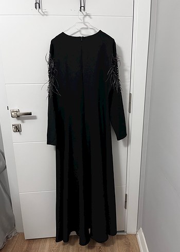 Uzun Siyah Gotik Kadın Elbise - Görsel 2