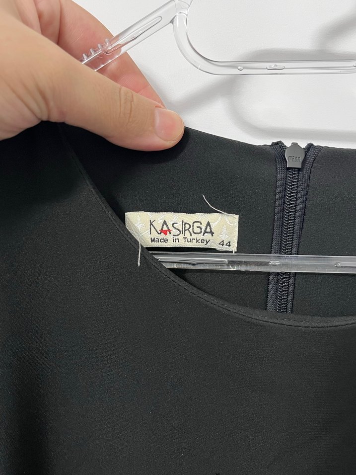 Uzun Siyah Gotik Kadın Elbise - Görsel 4