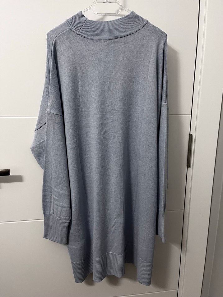 Bebe mavi Kadın Uzun Kollu Triko Sweatshirt tepe mavi - Görsel 2