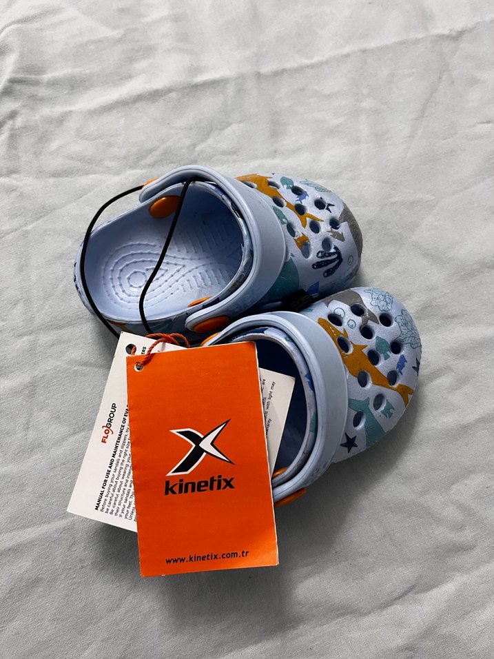 Erkek Çocuk Mavi Kaydırmaz Bantlı Terlik - Görsel 2