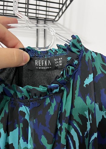 Mavi Bohem Uzun Kollu Piliseli Elbise - Görsel 3