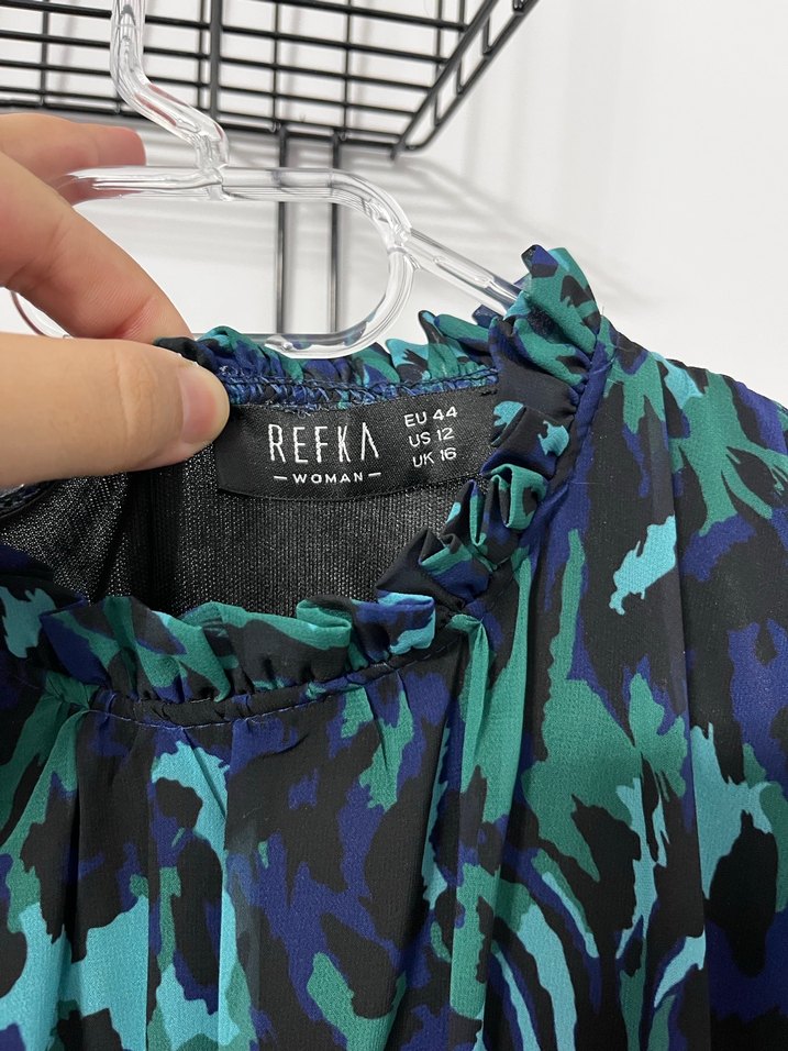 Mavi Bohem Uzun Kollu Piliseli Elbise - Görsel 3