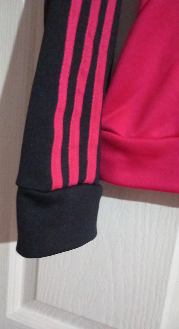 Adİdas Kapüşonlu Pembe Kadın Spor Ceket - Görsel 4