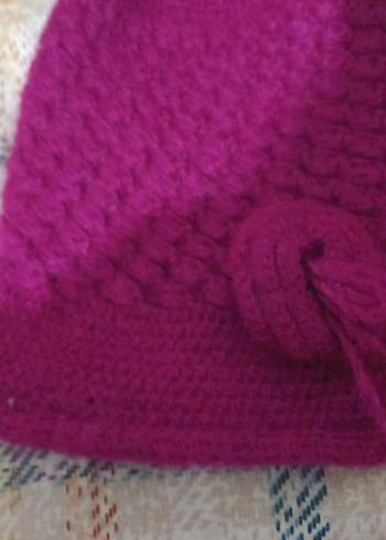 Pembe Örgü Bohem kız çoçuk Bere - Görsel 2