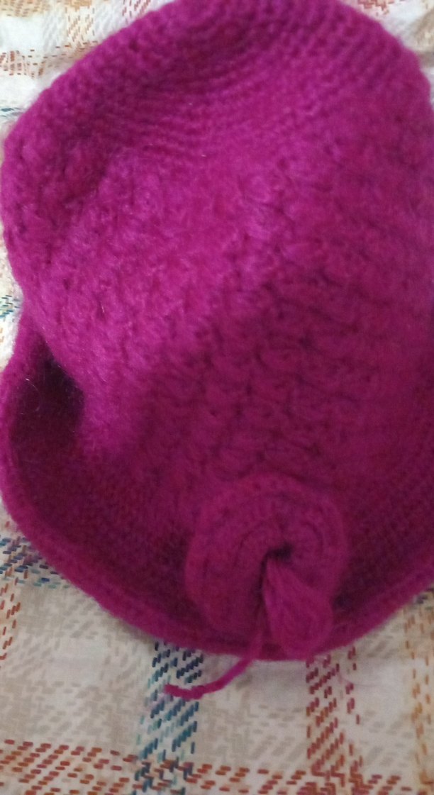 Pembe Örgü Bohem kız çoçuk Bere - Görsel 3