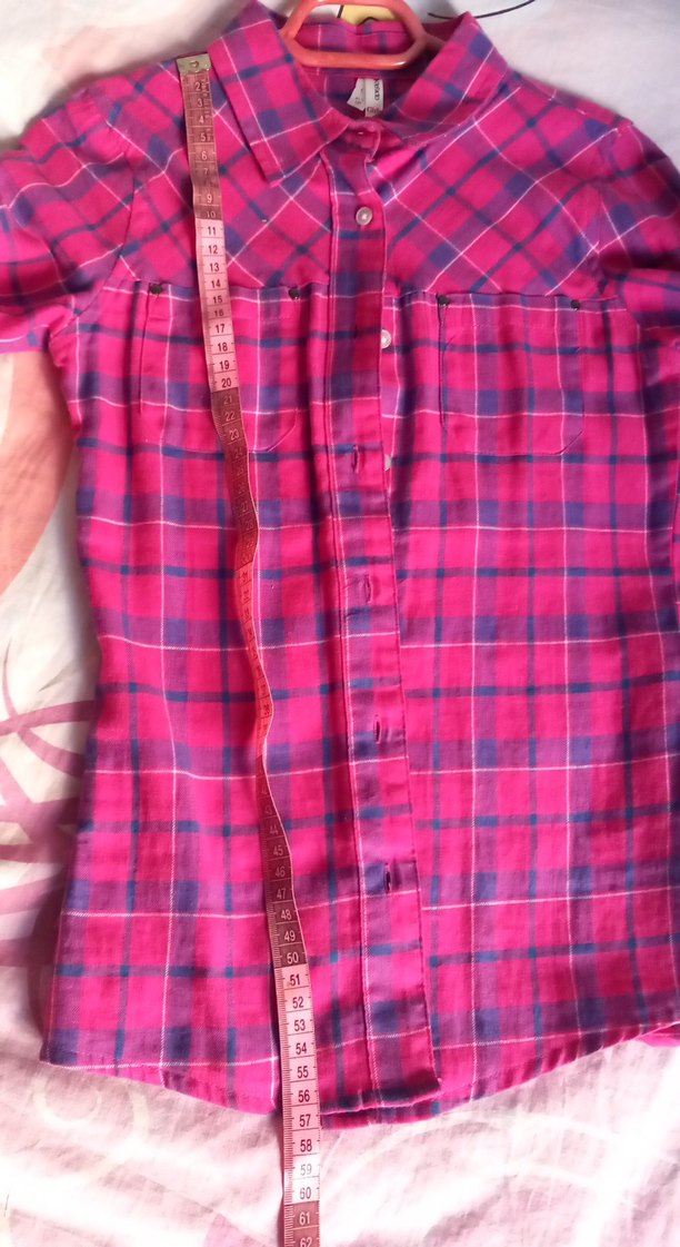 Pembe Düğmeli Uzun Kollu Kız Çocuk Gömlek - Görsel 5