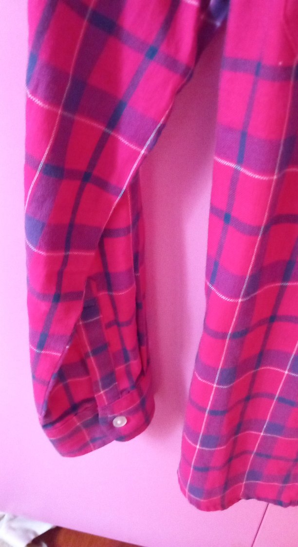 Pembe Düğmeli Uzun Kollu Kız Çocuk Gömlek - Görsel 3