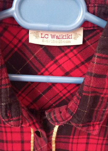 Düğmeli Kırmızı Ekose Kız çocuk Gömlek - Görsel 2