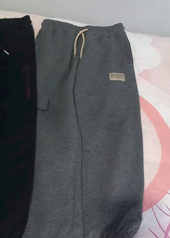 Kız çocuk Gri ve siyah Pamuklu Rahat Kesim Eşofman - Görsel 3