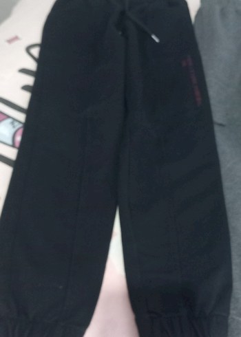 Kız çocuk Gri ve siyah Pamuklu Rahat Kesim Eşofman - Görsel 2