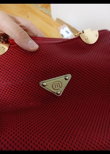 Kırmızı Fermuarlı Kadın Çanta - Görsel 4