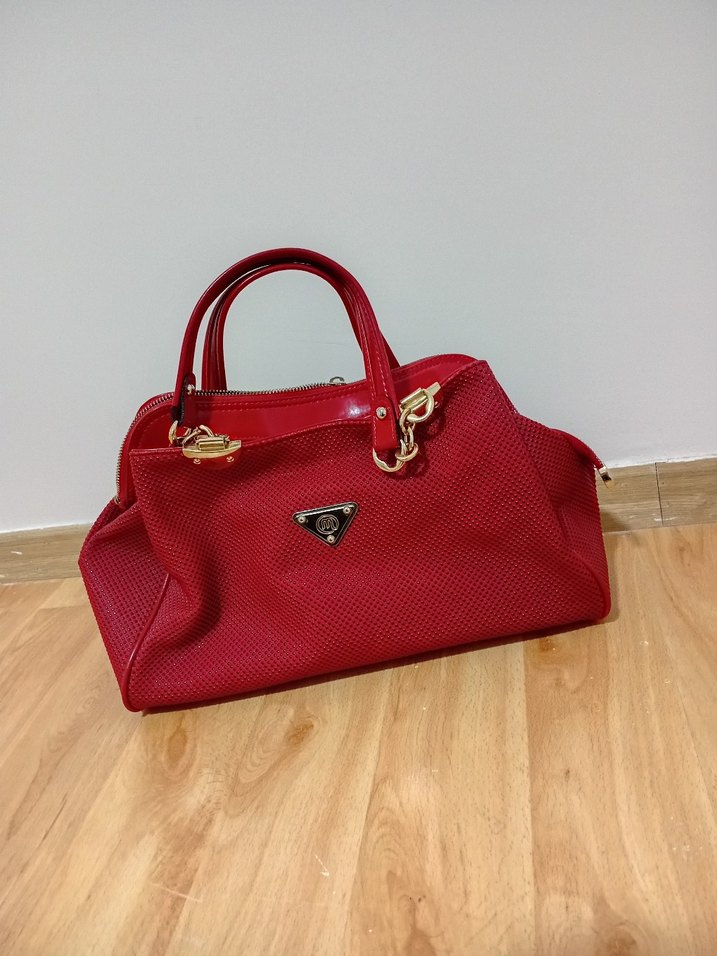 Kırmızı Fermuarlı Kadın Çanta - Görsel 3