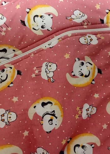 Kız Bebek Fermuarlı Pembe Desenli Tulumu - Görsel 3