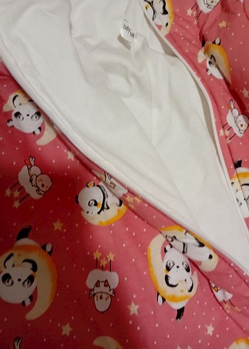 Kız Bebek Fermuarlı Pembe Desenli Tulumu - Görsel 4