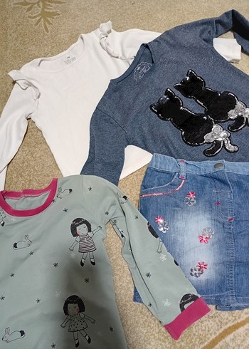 toplu kiz çocuk kıyafet 7 parça - Görsel 3