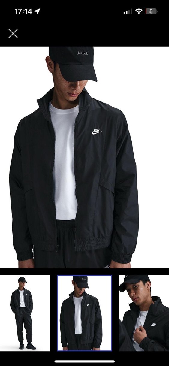 Nike Siyah Eşofman Takımı Paraşüt Kumaş - Görsel 4