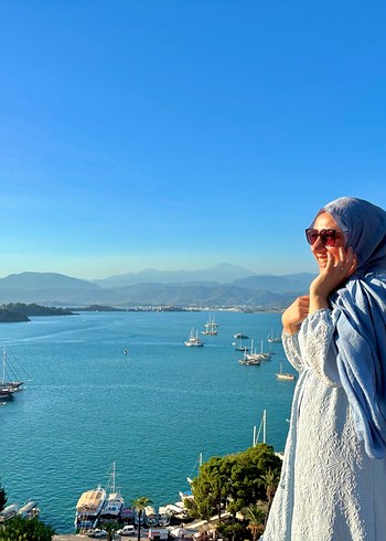 Bohem Uzun Denim Elbise - Görsel 2