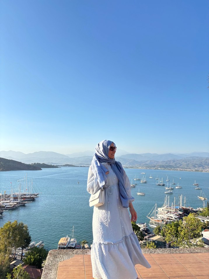 Bohem Uzun Denim Elbise - Görsel 3