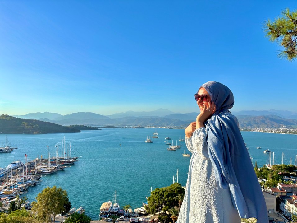 Bohem Uzun Denim Elbise - Görsel 2