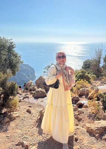 Bohem Tarzı Uzun Pamuklu Elbise - Görsel 2