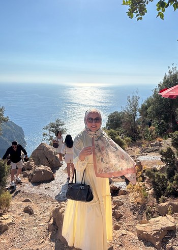 Bohem Tarzı Uzun Pamuklu Elbise - Görsel 4