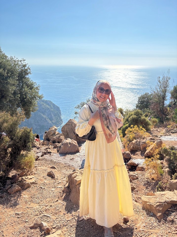 Bohem Tarzı Uzun Pamuklu Elbise - Görsel 5