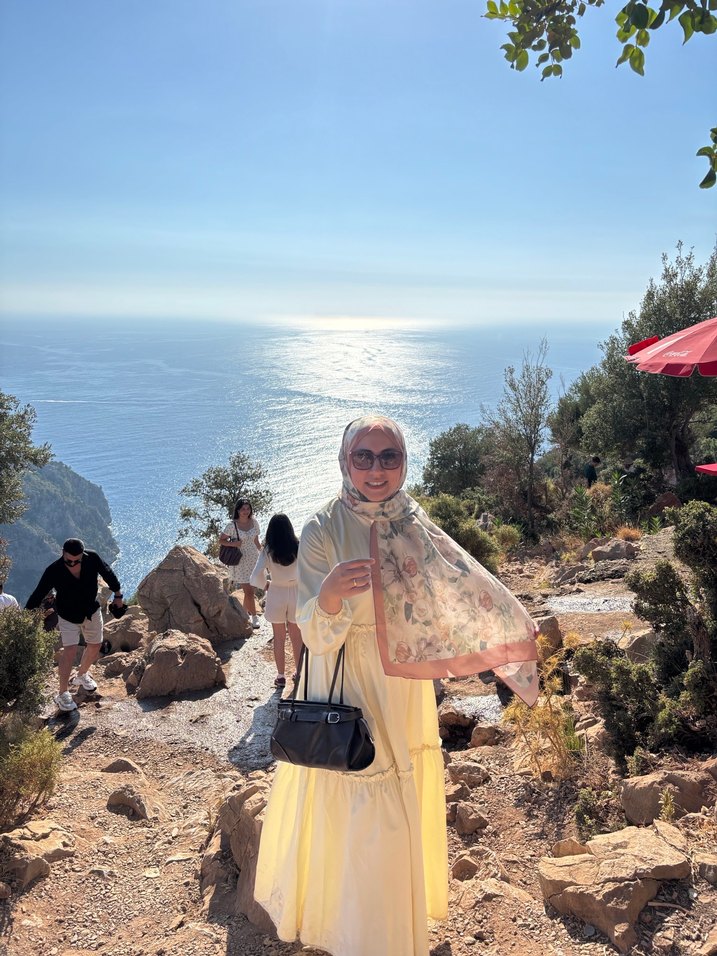 Bohem Tarzı Uzun Pamuklu Elbise - Görsel 4