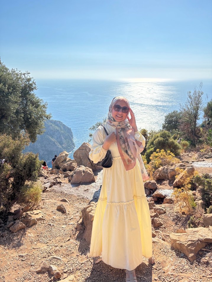 Bohem Tarzı Uzun Pamuklu Elbise - Görsel 3