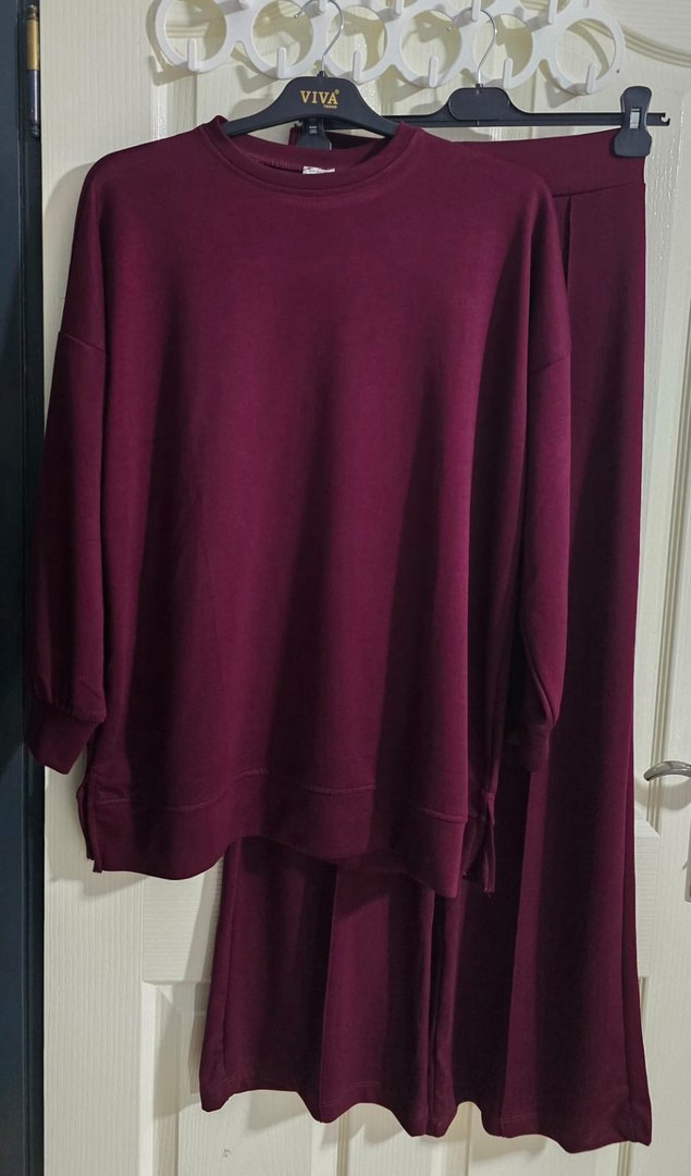 Kadın Lacivert Bol Kesim ikili uzun Takım - Görsel 2