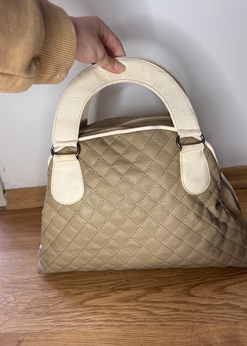 Bej Deri Püsküllü Kadın Çanta - Görsel 2