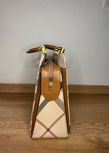 Bej Deri Kemerli Vintage Kadın Çanta Burberry - Görsel 4
