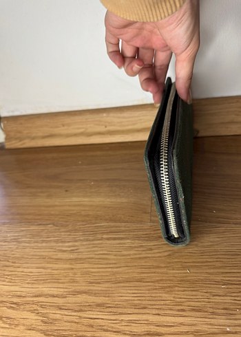 Yeşil Desenli Deri Kadın Cüzdan - Görsel 2