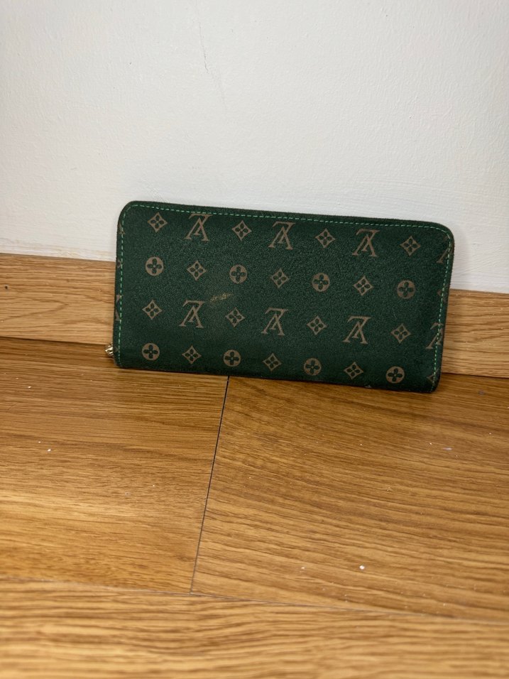 Yeşil Desenli Deri Kadın Cüzdan - Görsel 3