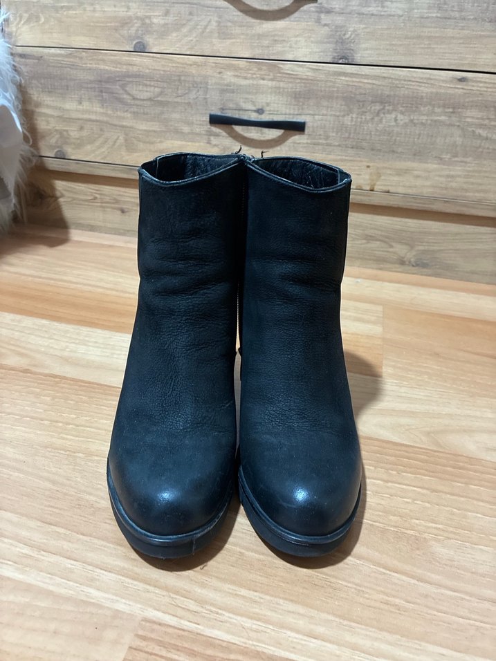 Tamer Tanca Hakiki Deri Siyah Nubuk Kadın Bot - Görsel 5