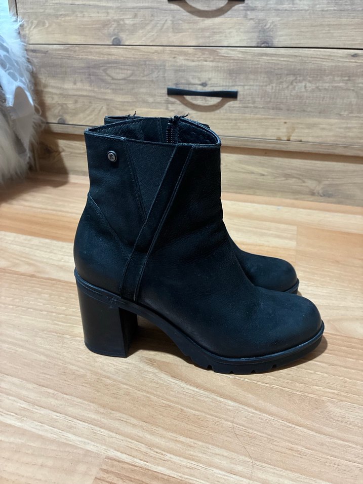 Tamer Tanca Hakiki Deri Siyah Nubuk Kadın Bot - Görsel 2