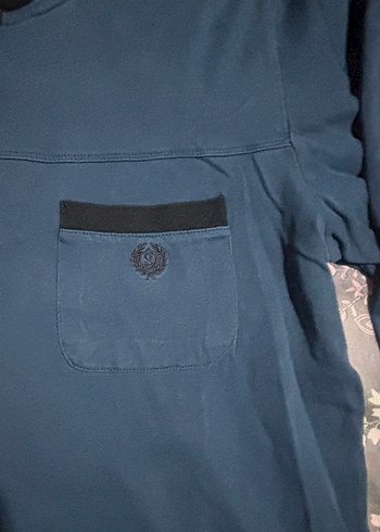 Erkek Mavi Uzun Kollu Düğmeli Pijama takımı - Görsel 2