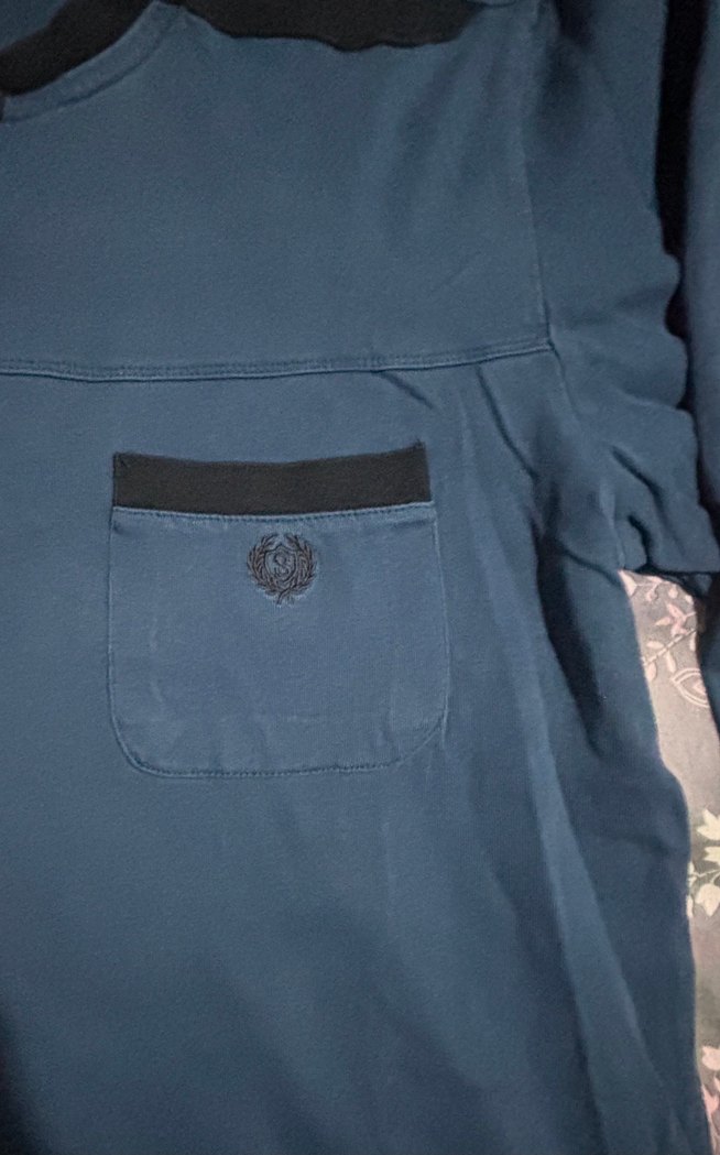 Erkek Mavi Uzun Kollu Düğmeli Pijama takımı - Görsel 2