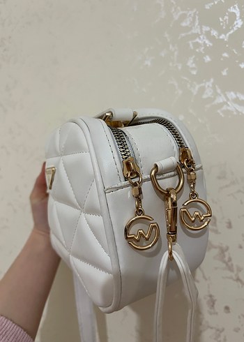 Beyaz Deri Kadın Çanta - Görsel 4