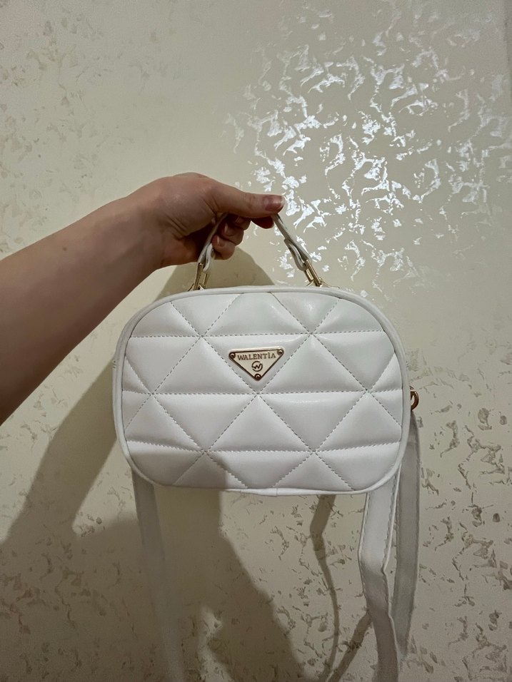 Beyaz Deri Kadın Çanta - Görsel 5