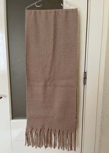 Bej Örgü Kadın Şal Püsküllü - Görsel 3