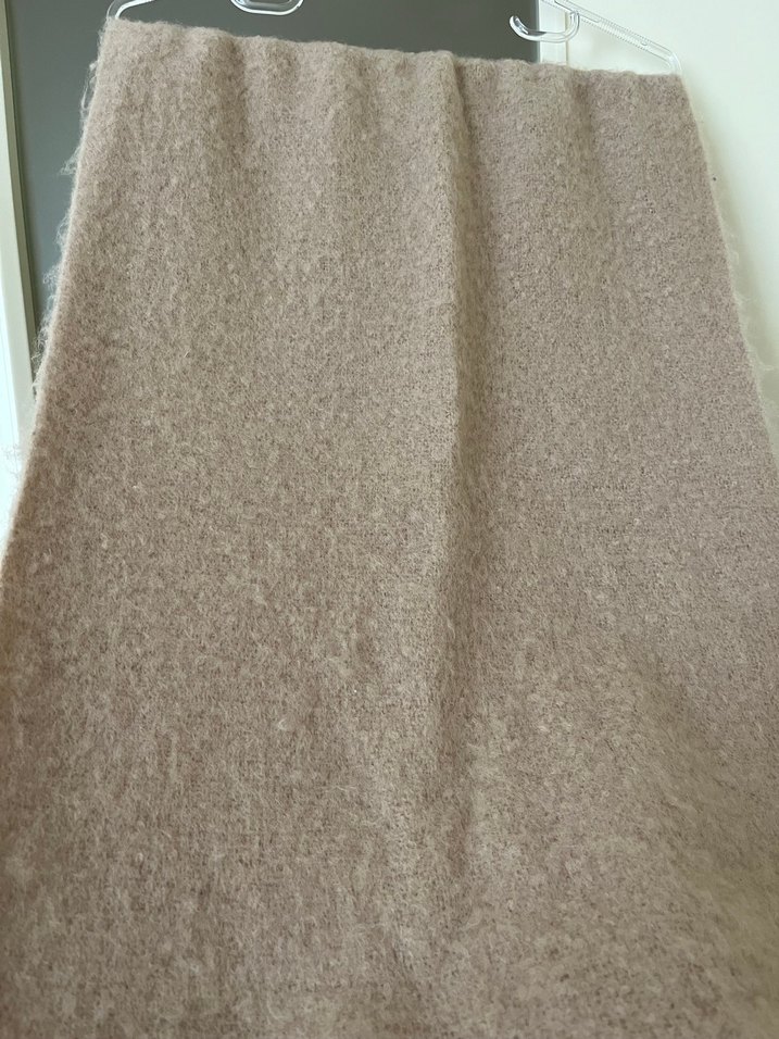 Bej Örgü Kadın Şal Püsküllü - Görsel 4