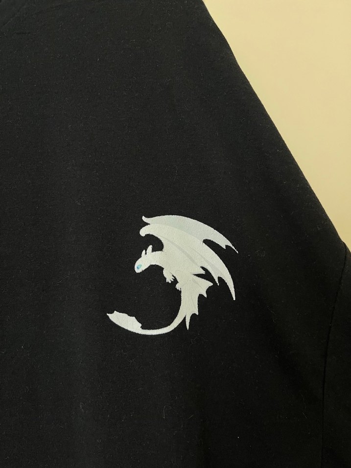 Siyah Baskılı Oversize Tişört - Görsel 2