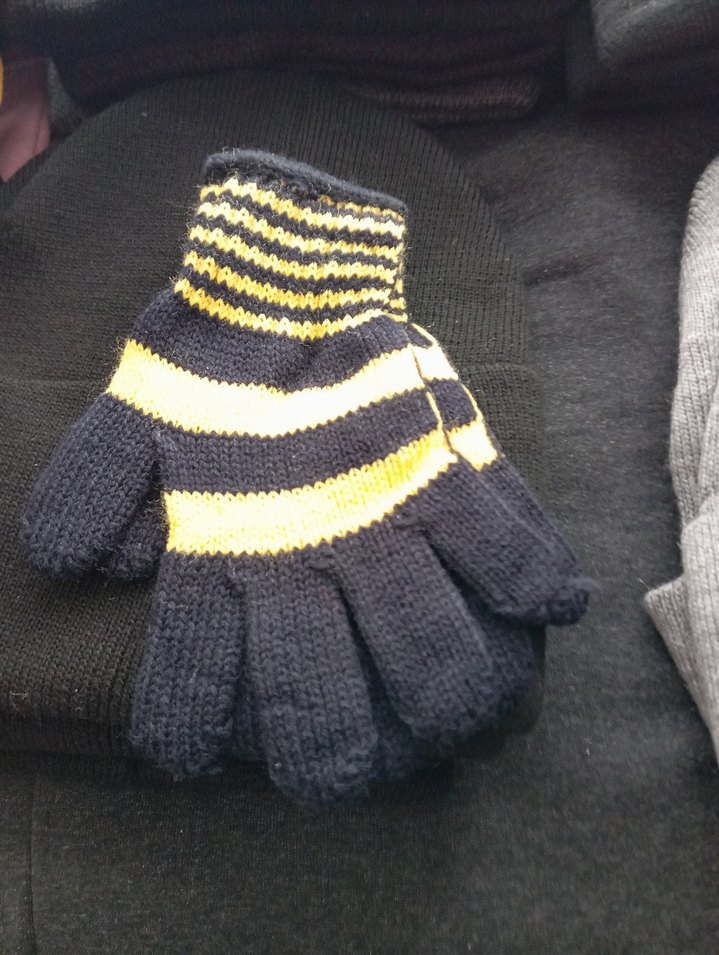 Sarı lacivert Erkek Çocuk Örgü Eldiven - Görsel 2