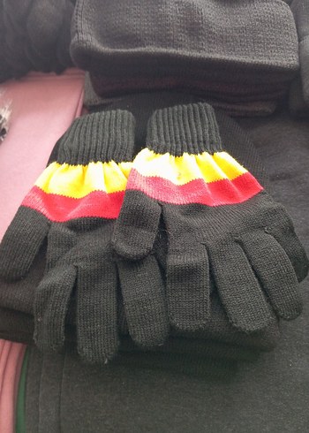Renkli Örgü Erkek çocuk Eldiveni - Görsel 4