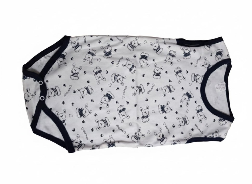 Erkek Bebek Kolsuz Pamuklu Body - Görsel 4