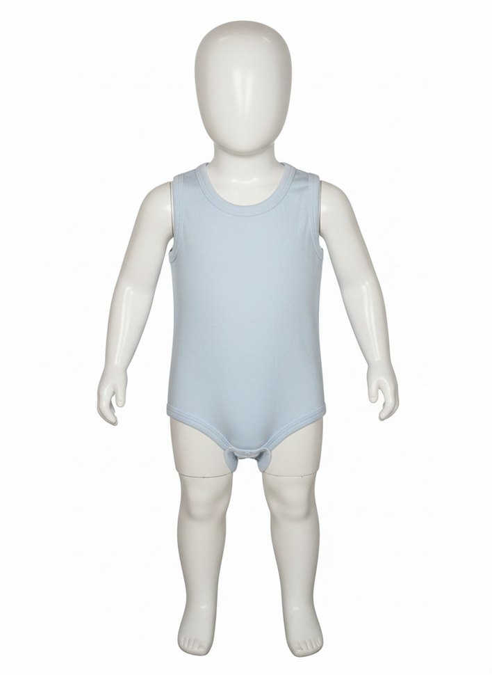 Mavi Kolsuz Bebek Body - Görsel 3