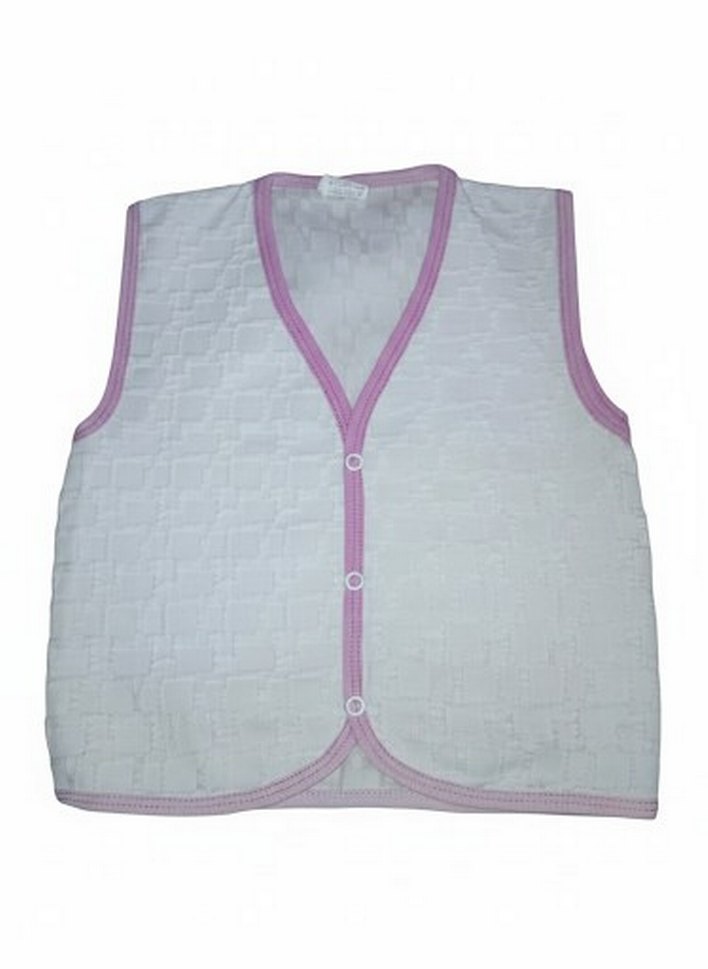 Kız Çocuk Düğmeli V Yaka Beyaz Yelek - Görsel 2